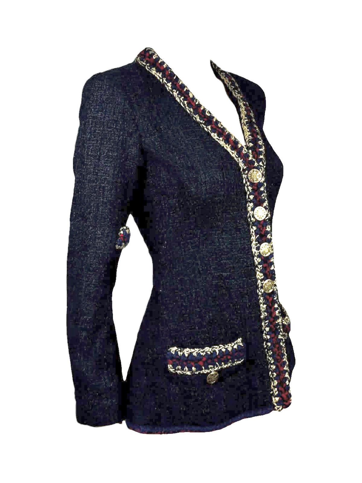 Chanel Metiers dArt Prefall 2010 Paris Shangai Black tweed jacket