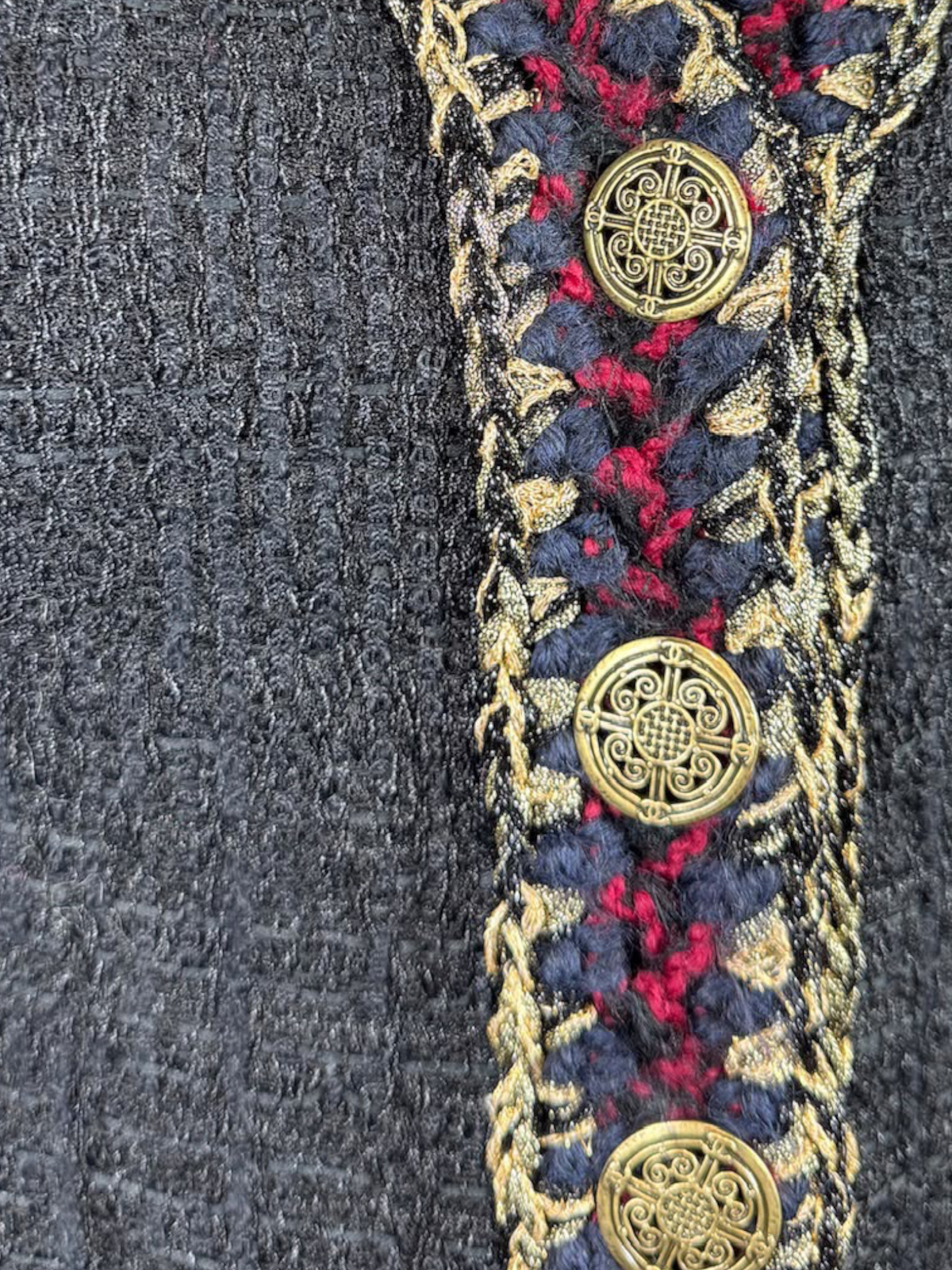 Chanel Metiers dArt Prefall 2010 Paris Shangai Black tweed jacket