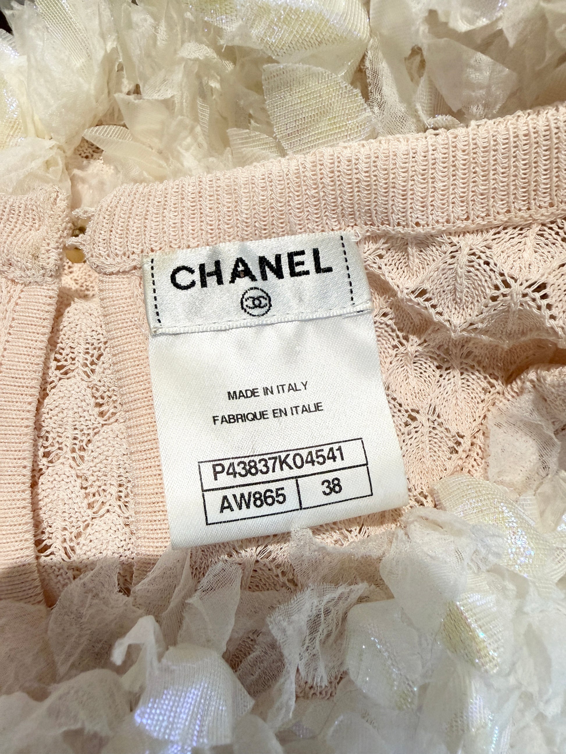 Chanel Spring 2012 Look 47 pink flower dress
