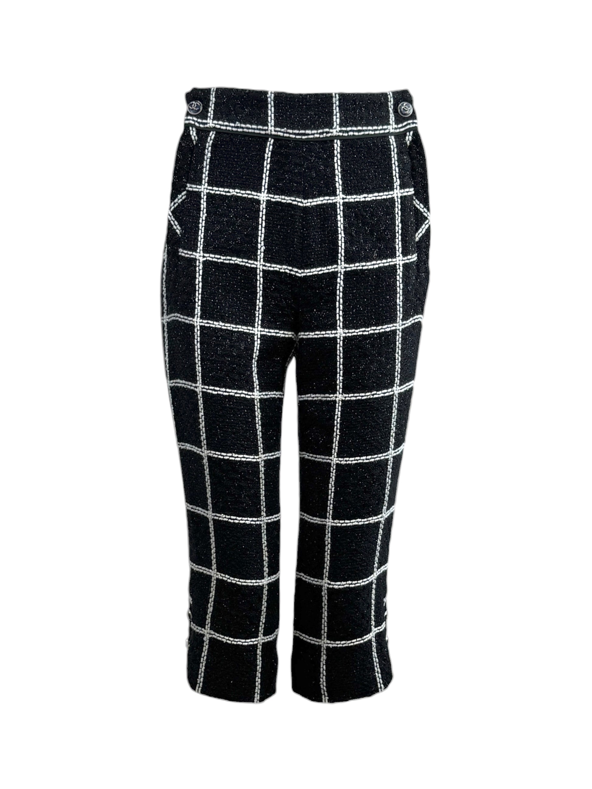 Chanel Virginie Viard Spring 2020 Look 13 Short tweed cropped trousers
