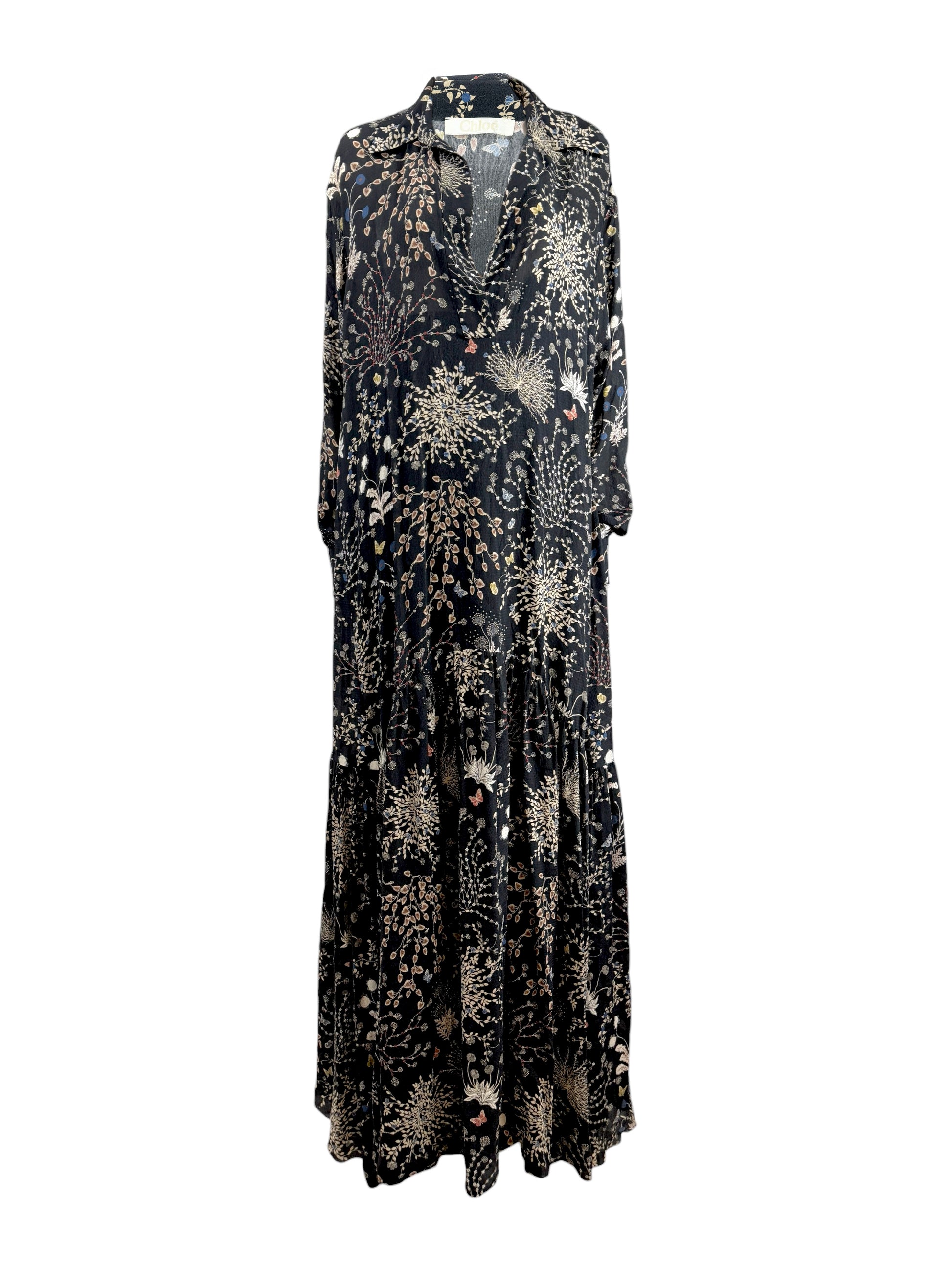 Chloe Clare Waight Keller Fall 2015 Look 32 Maxi crepe floral dress