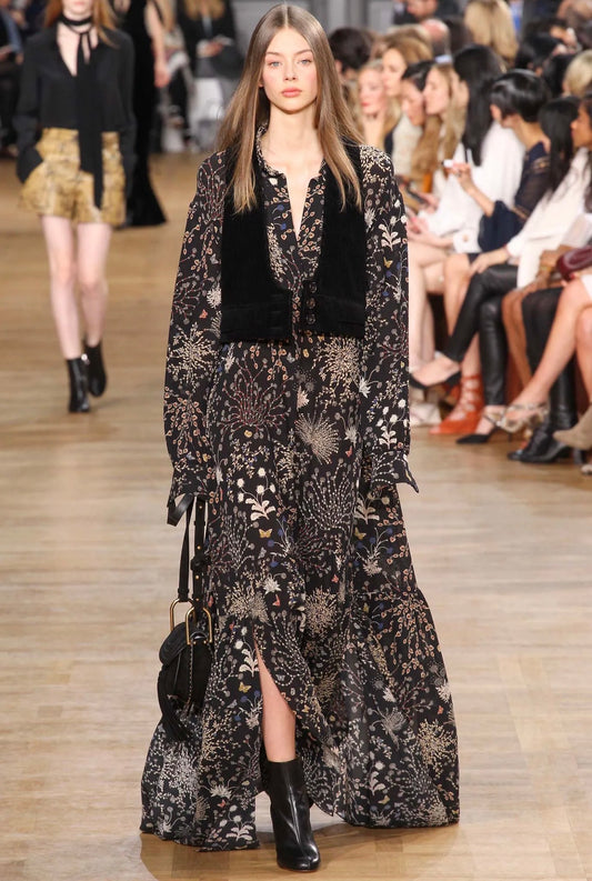 Chloe Clare Waight Keller Fall 2015 Look 32 Maxi crepe floral dress