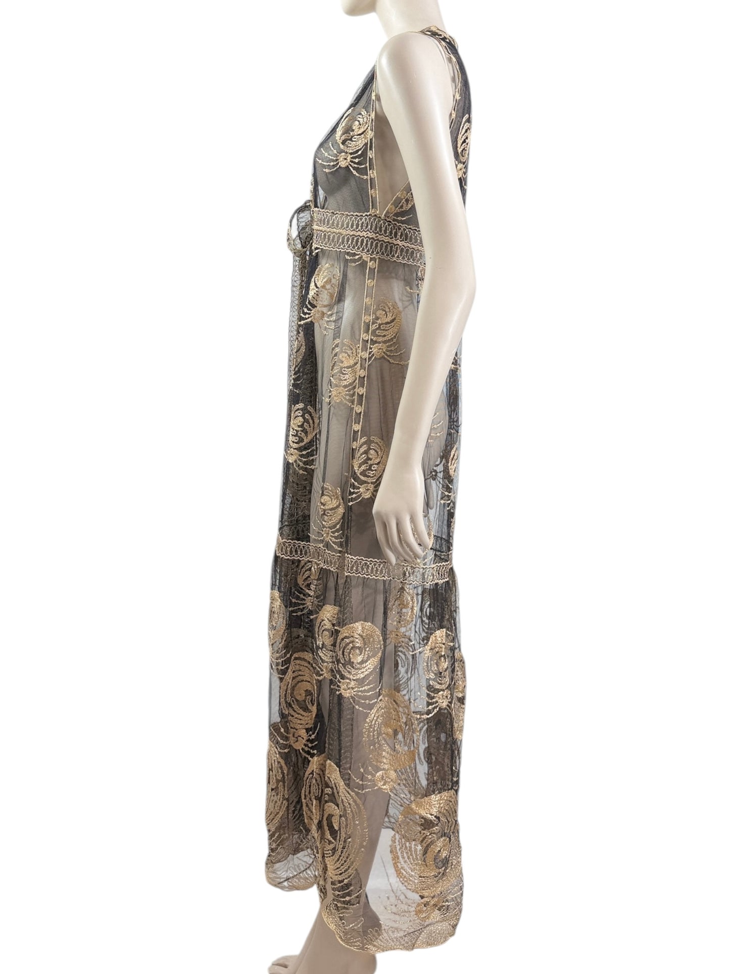 Chloe Karl Lagerfeld Fall 1993 Embroidered tulle coat