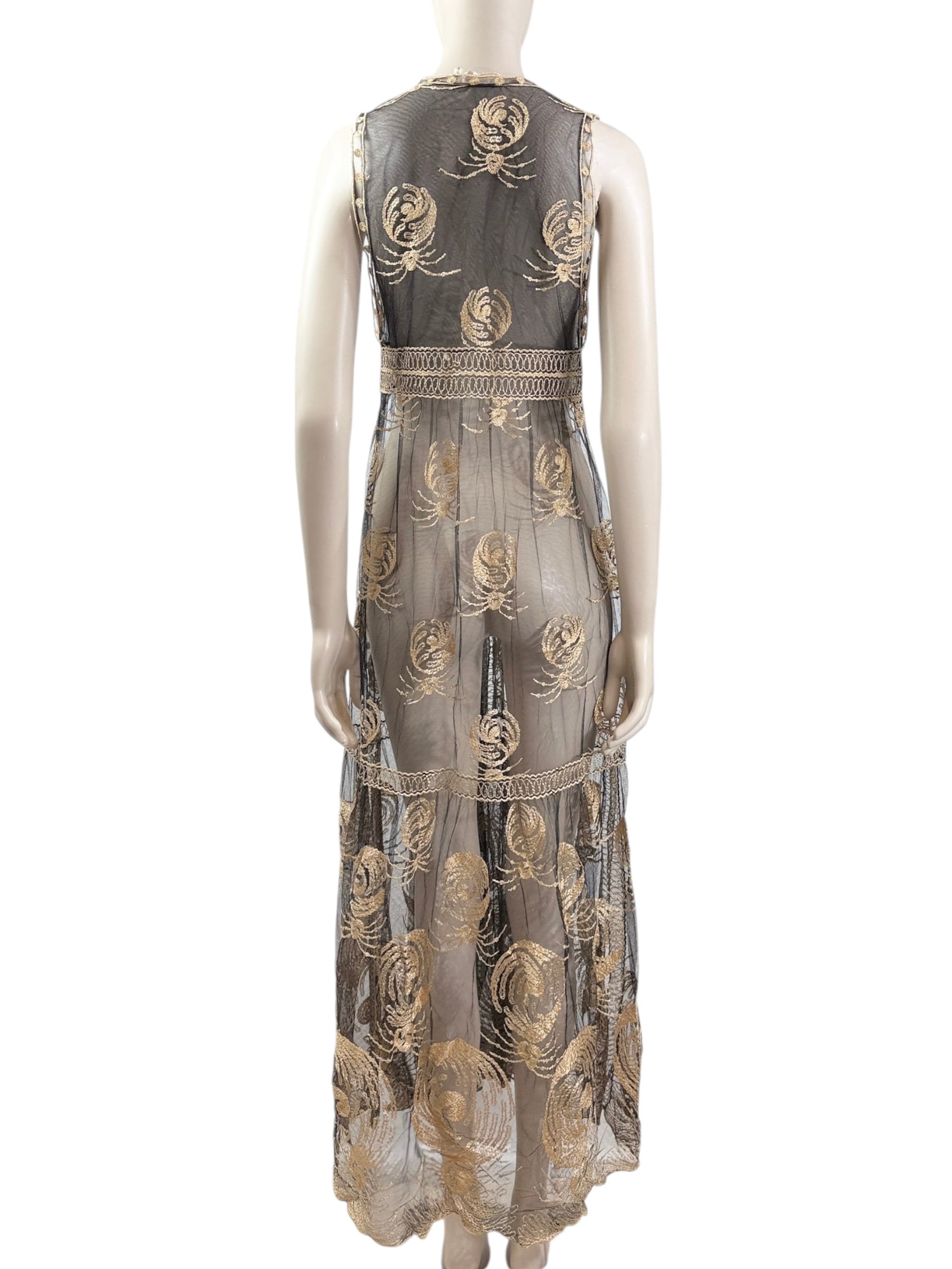 Chloe Karl Lagerfeld Fall 1993 Embroidered tulle coat