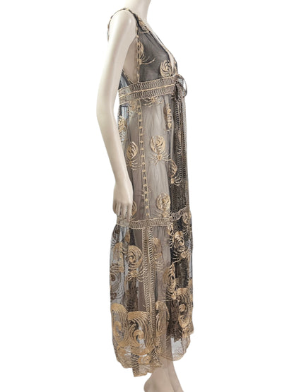 Chloe Karl Lagerfeld Fall 1993 Embroidered tulle coat