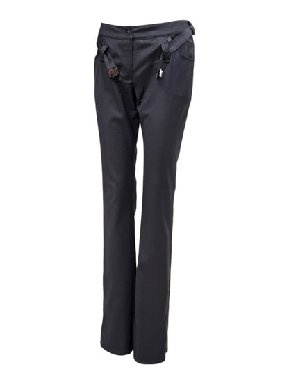 Christian Dior Boutique John Galliano Fall 2003 Ebony wool pants