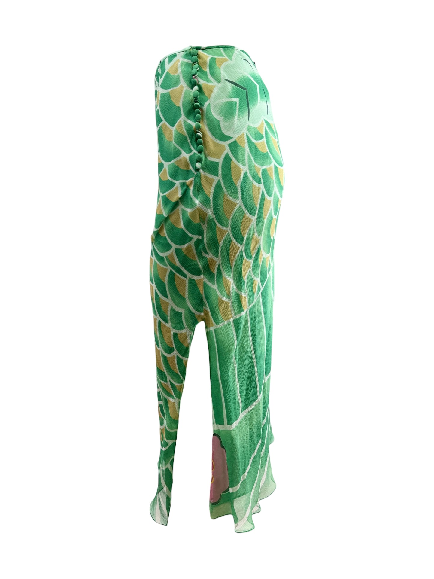 Christian Dior Boutique John Galliano Fall 2003 Koi crepe silk skirt