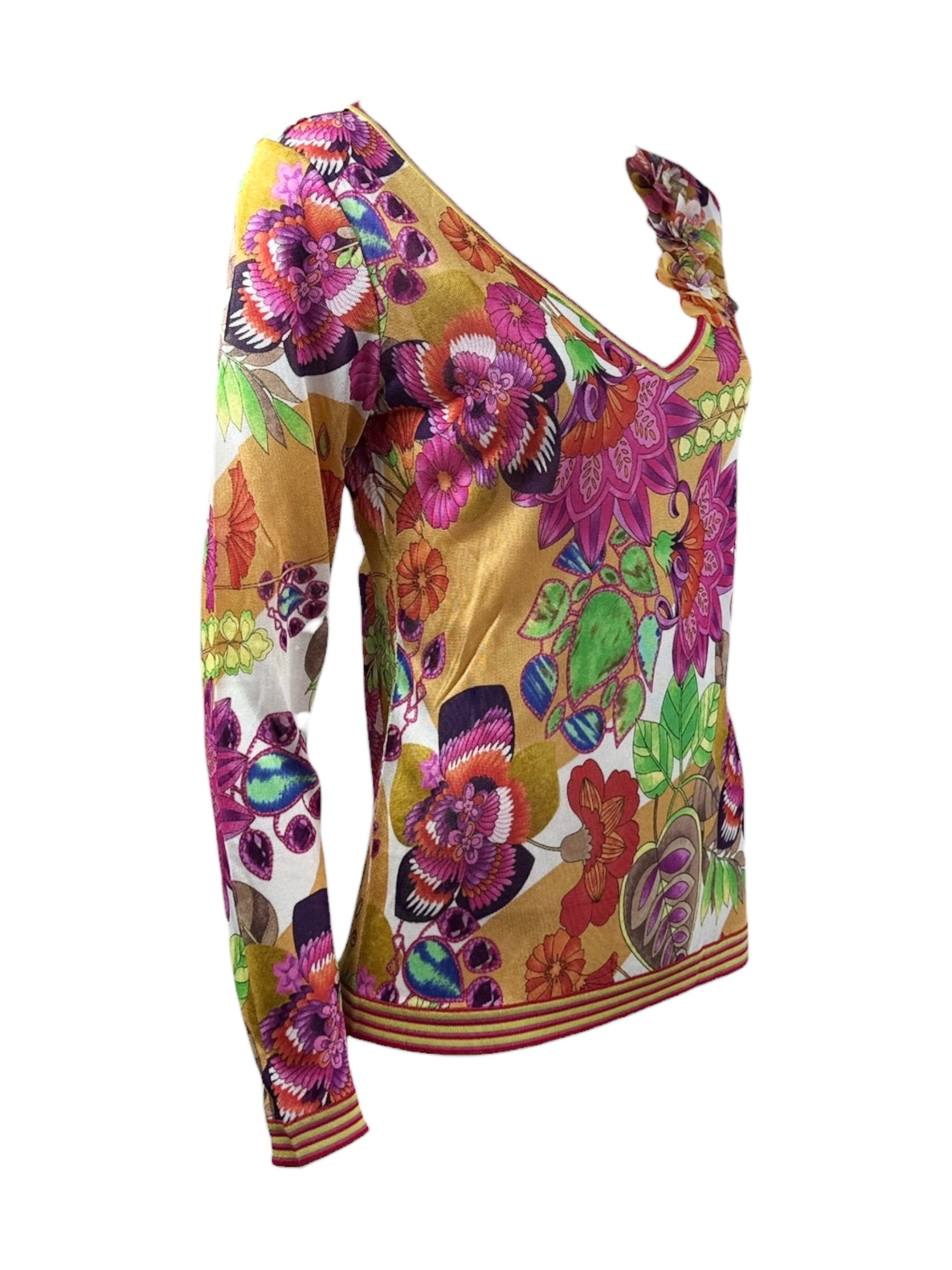 Christian Dior Galliano Spring 2005 Floral top 