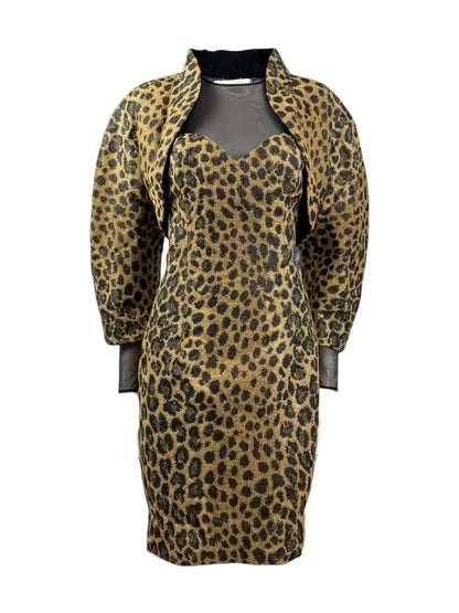 Christian Dior Gianfranco Ferre Fall 1995 Leopard Dress