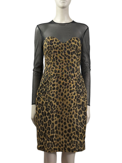 Christian Dior Gianfranco Ferre Fall 1995 Leopard Dress