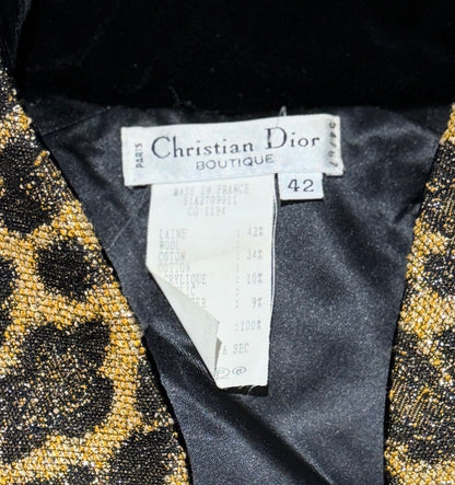 Christian Dior Gianfranco Ferre Fall 1995 Leopard Dress