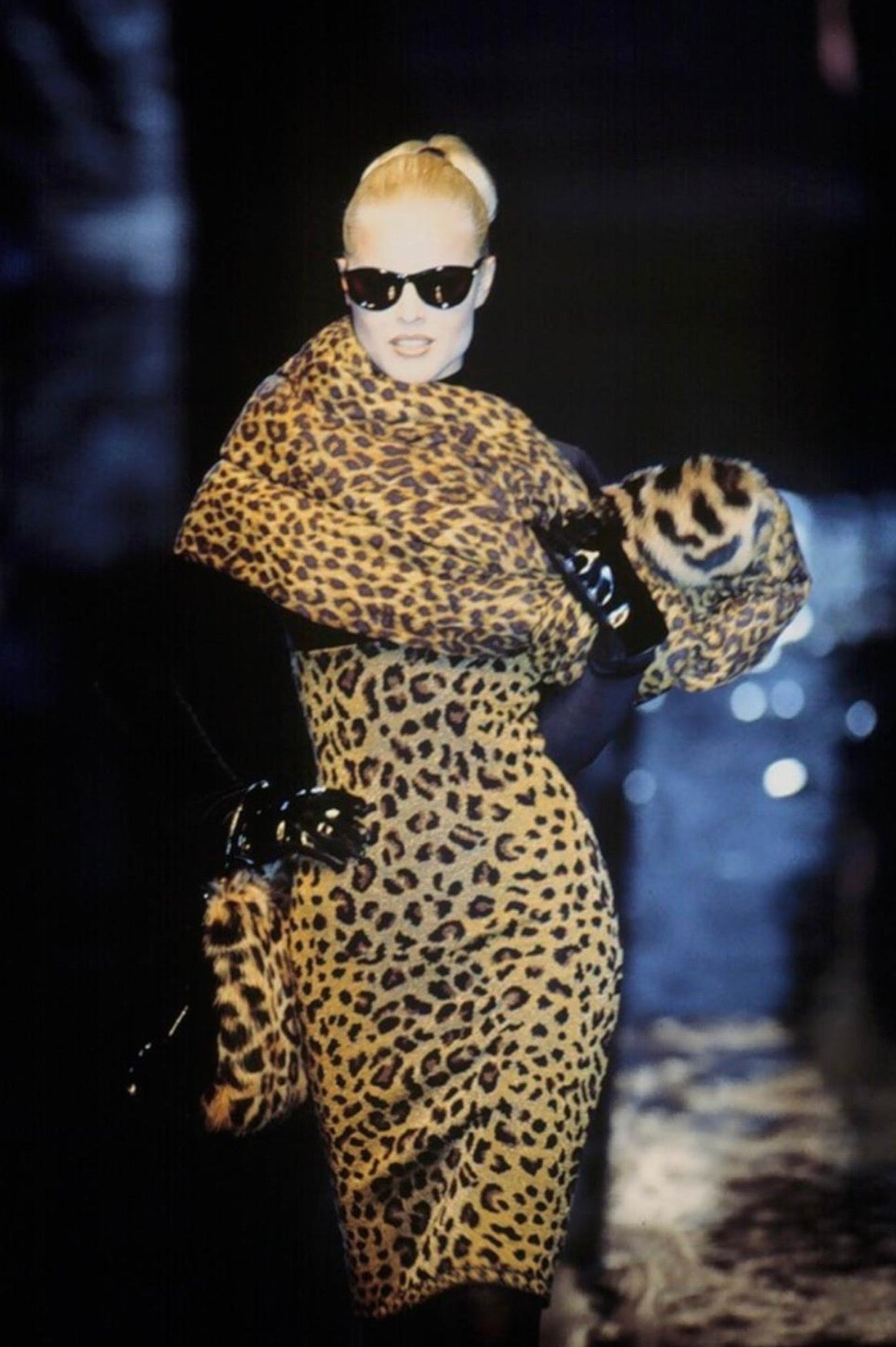 Christian Dior Gianfranco Ferre Fall 1995 Leopard Dress