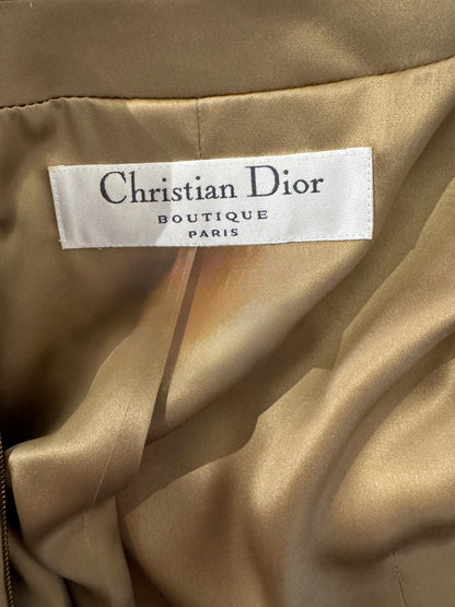 Christian Dior Gianfranco Ferre Fall 1996 Gold silk cannage jacket