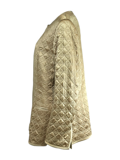 Christian Dior Gianfranco Ferre Fall 1996 Gold silk cannage jacket