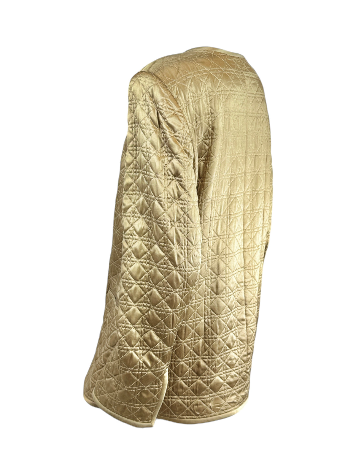 Christian Dior Gianfranco Ferre Fall 1996 Gold silk cannage jacket