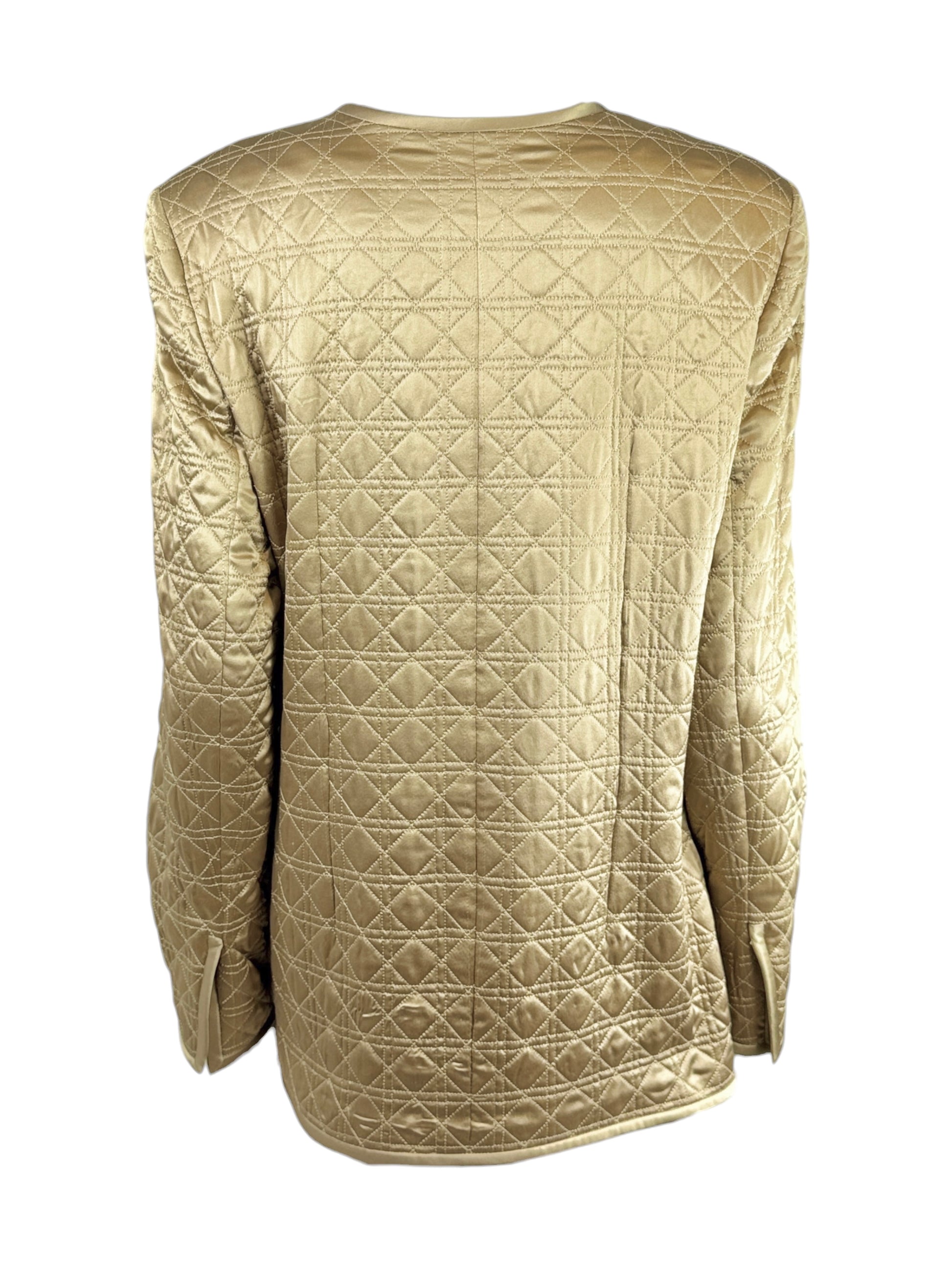 Christian Dior Gianfranco Ferre Fall 1996 Gold silk cannage jacket