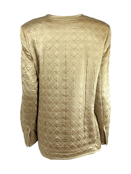 Christian Dior Gianfranco Ferre Fall 1996 Gold silk cannage jacket
