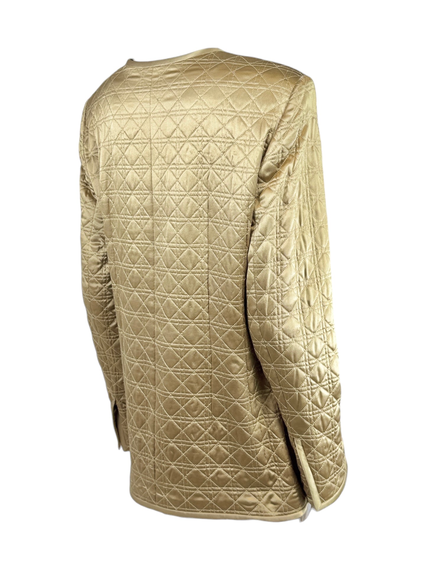 Christian Dior Gianfranco Ferre Fall 1996 Gold silk cannage jacket