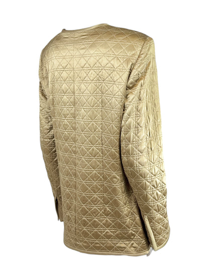 Christian Dior Gianfranco Ferre Fall 1996 Gold silk cannage jacket