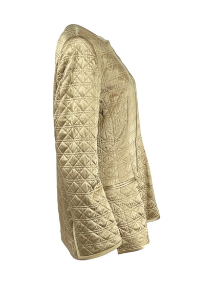 Christian Dior Gianfranco Ferre Fall 1996 Gold silk cannage jacket