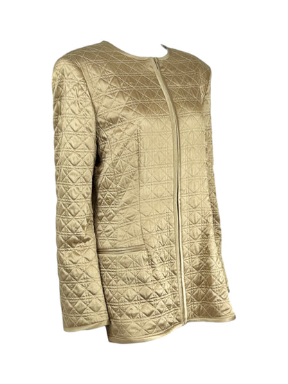Christian Dior Gianfranco Ferre Fall 1996 Gold silk cannage jacket