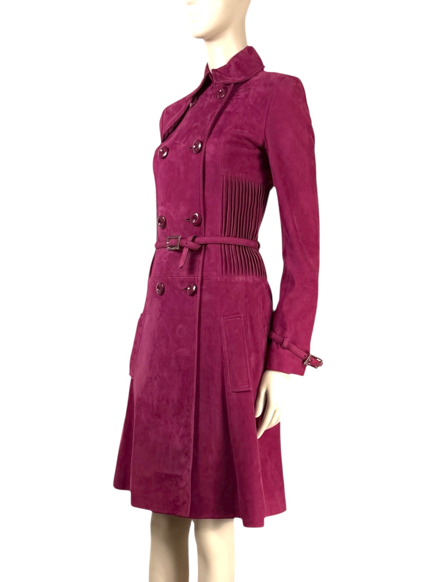 Christian Dior John Galliano - Fall/Winter 2007-2008  - Fuchsia suede lambskin coat 1
