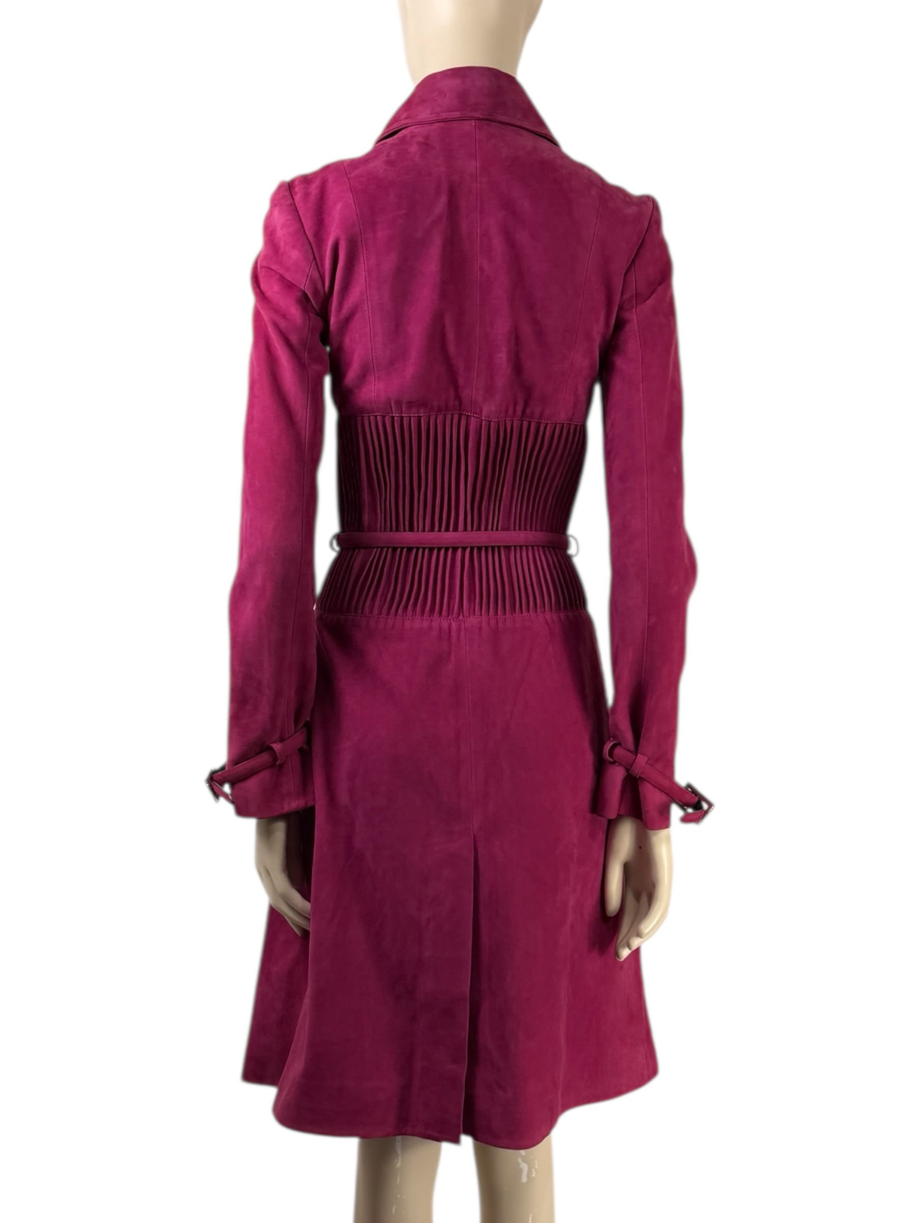 Christian Dior John Galliano - Fall/Winter 2007-2008  - Fuchsia suede lambskin coat 3