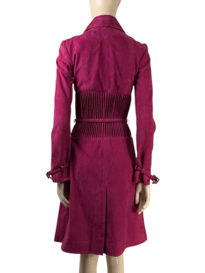 Christian Dior John Galliano - Fall/Winter 2007-2008  - Fuchsia suede lambskin coat 3