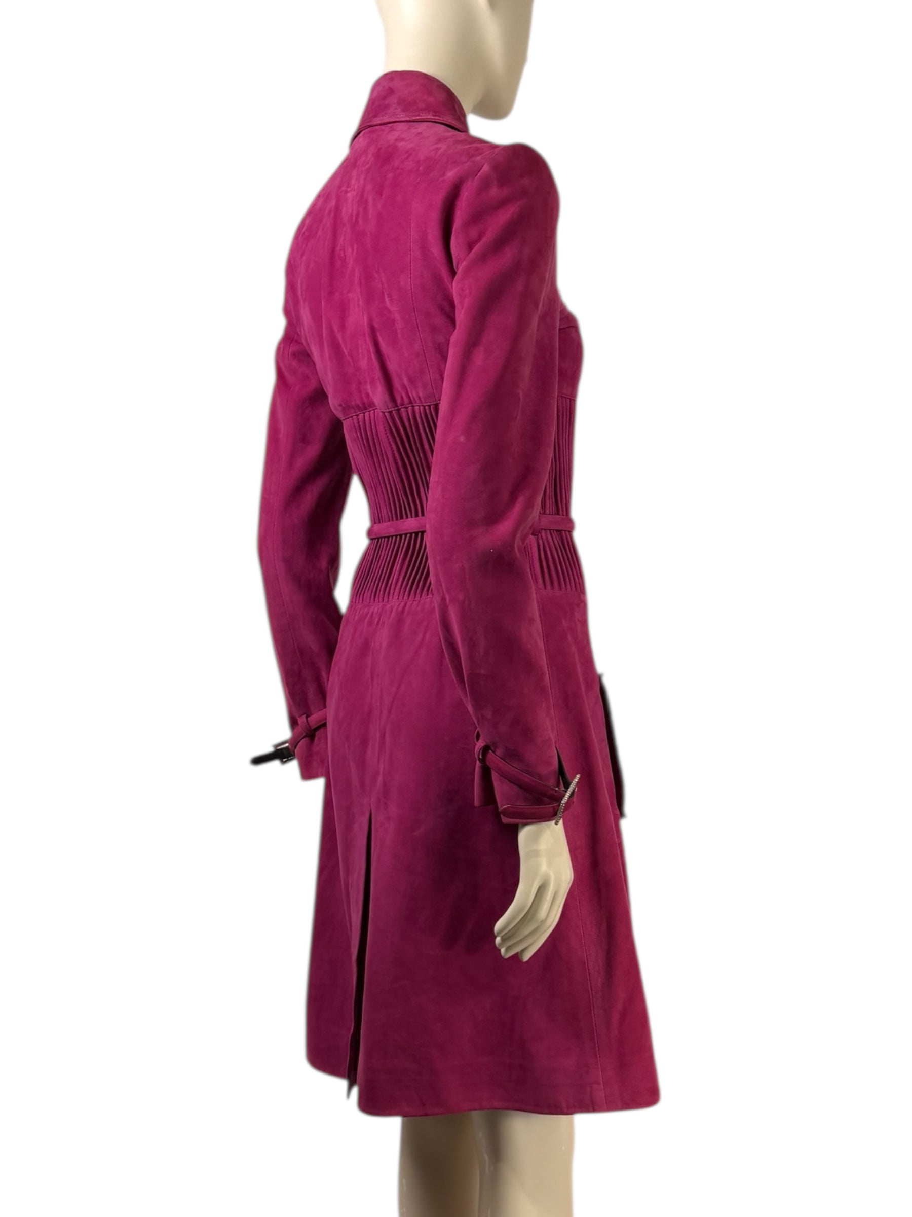 Christian Dior John Galliano - Fall/Winter 2007-2008  - Fuchsia suede lambskin coat 4