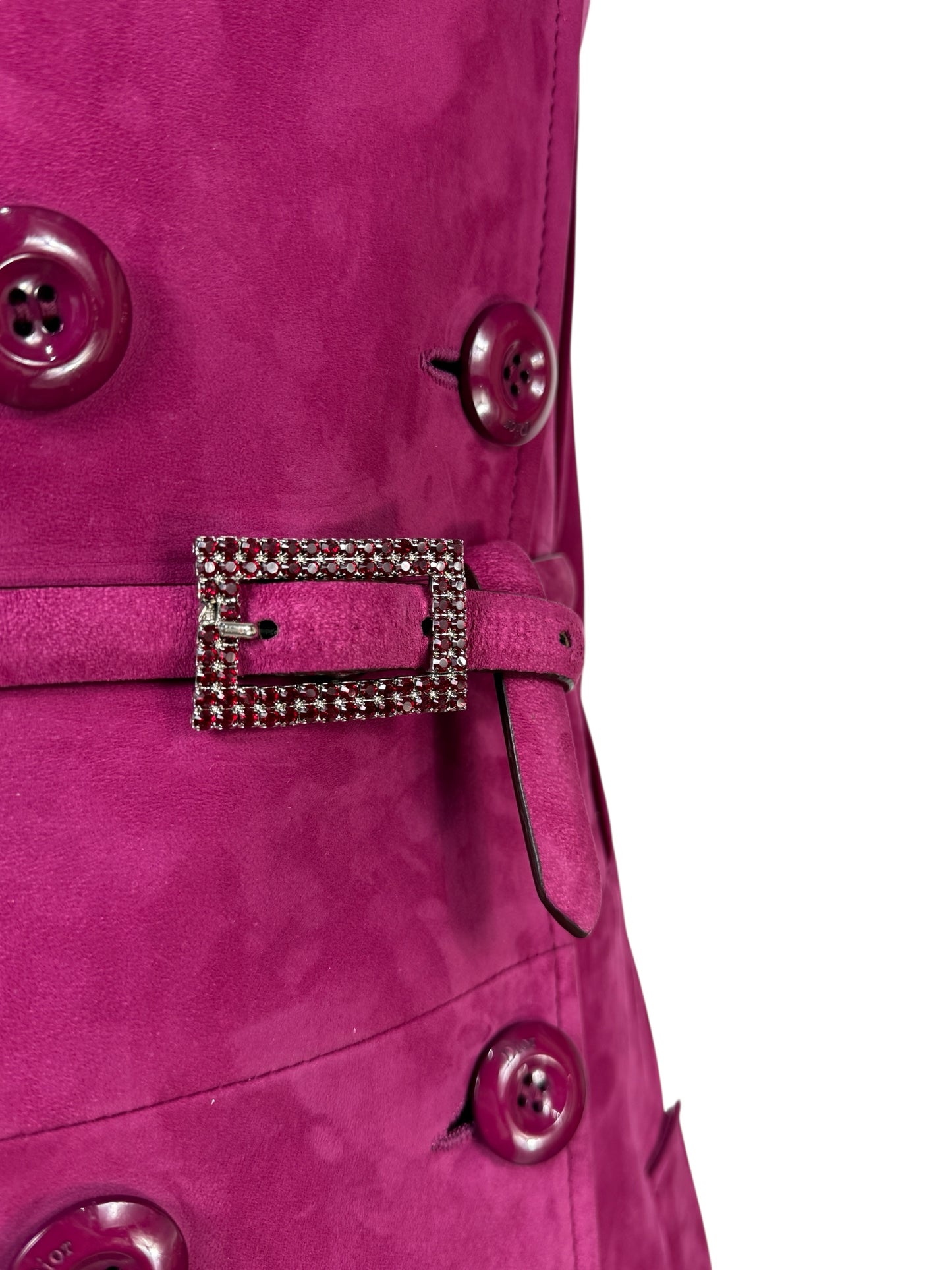 Christian Dior John Galliano - Fall/Winter 2007-2008  - Fuchsia suede lambskin coat 6