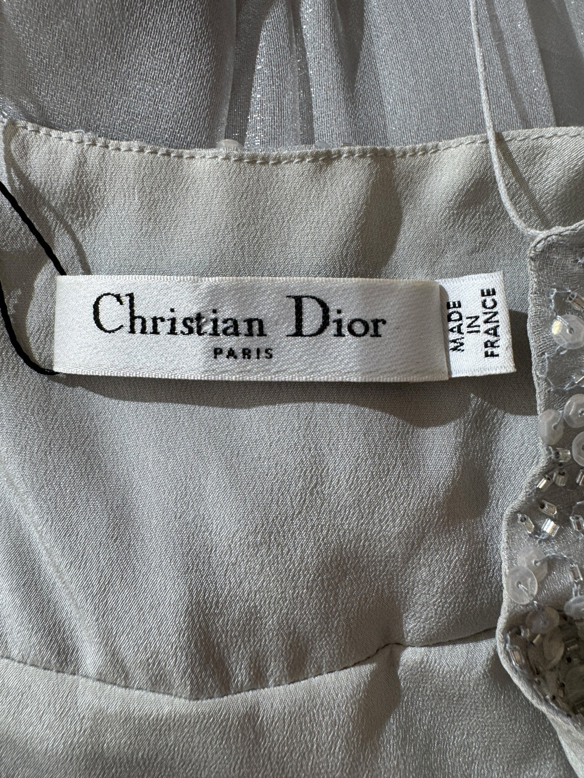 Christian Dior John Galliano Resort 2011 Look 33 Silver sequined dress organza