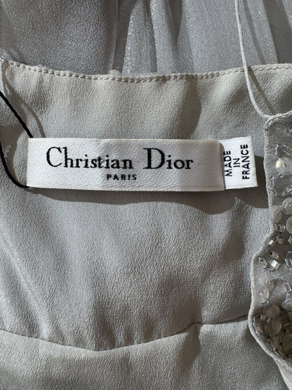 Christian Dior John Galliano Resort 2011 Look 33 Silver sequined dress organza