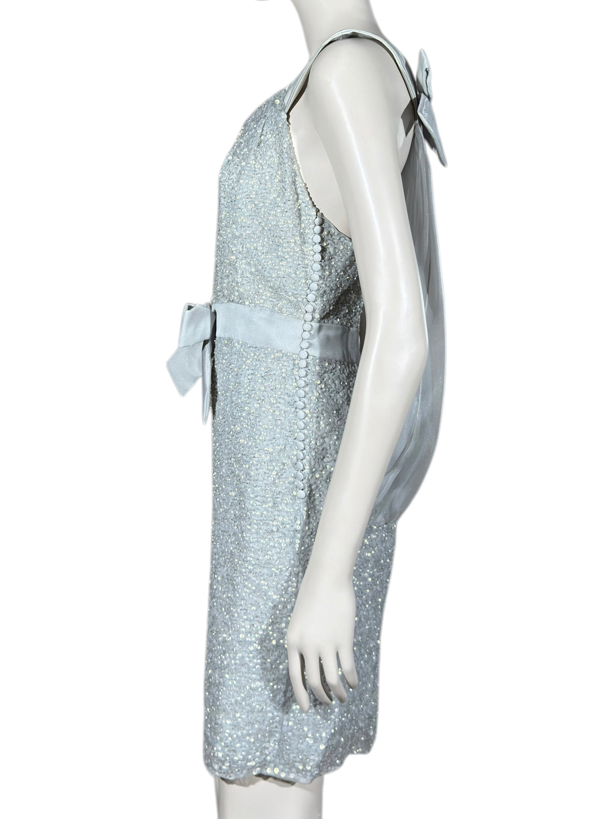Christian Dior John Galliano Resort 2011 Look 33 Silver sequined dress organza
