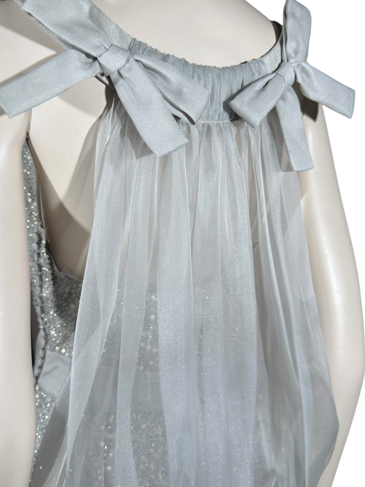Christian Dior John Galliano Resort 2011 Look 33 Silver sequined dress organza