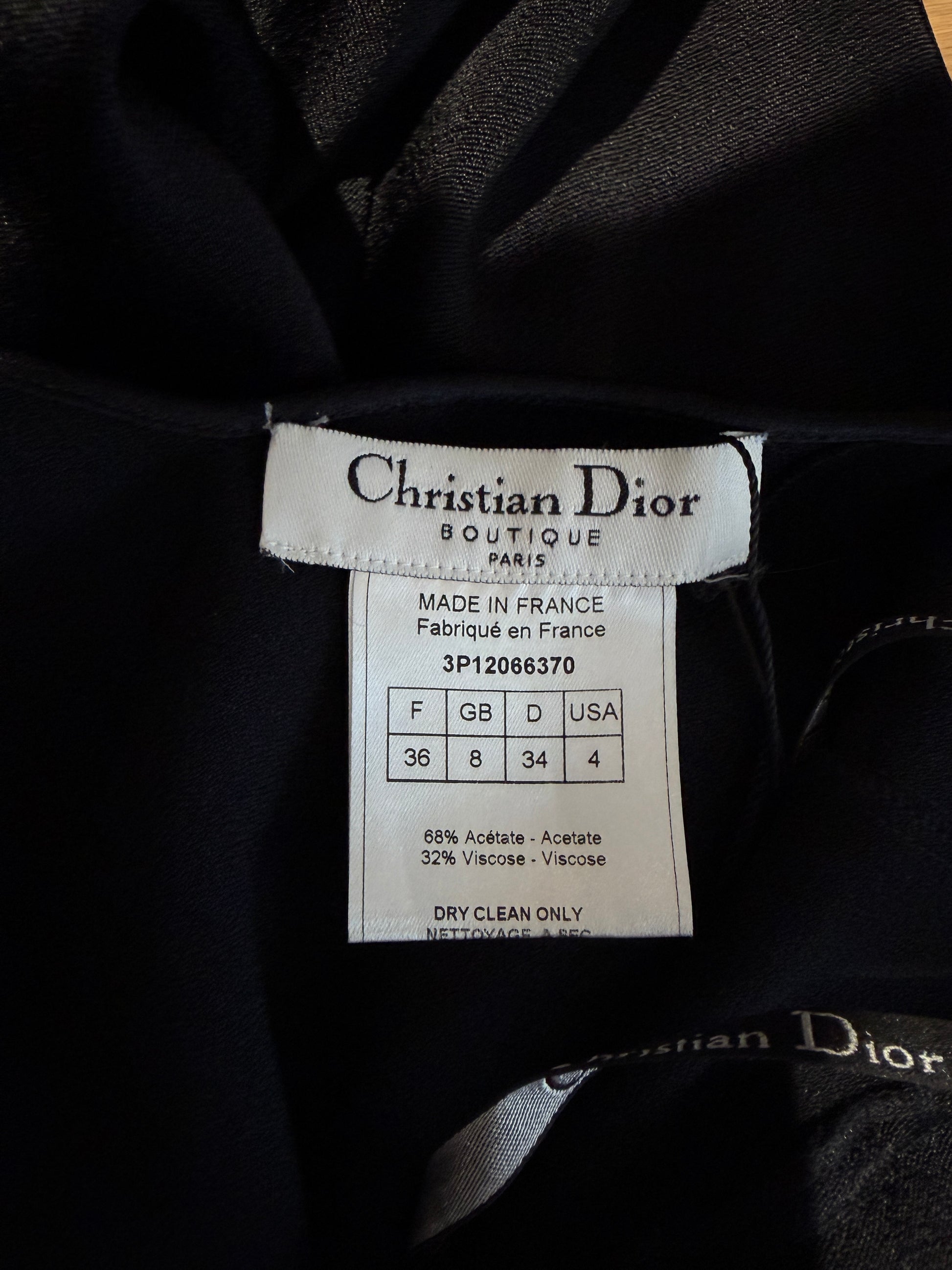 Christian Dior John Galliano Spring 2003 Long black dress