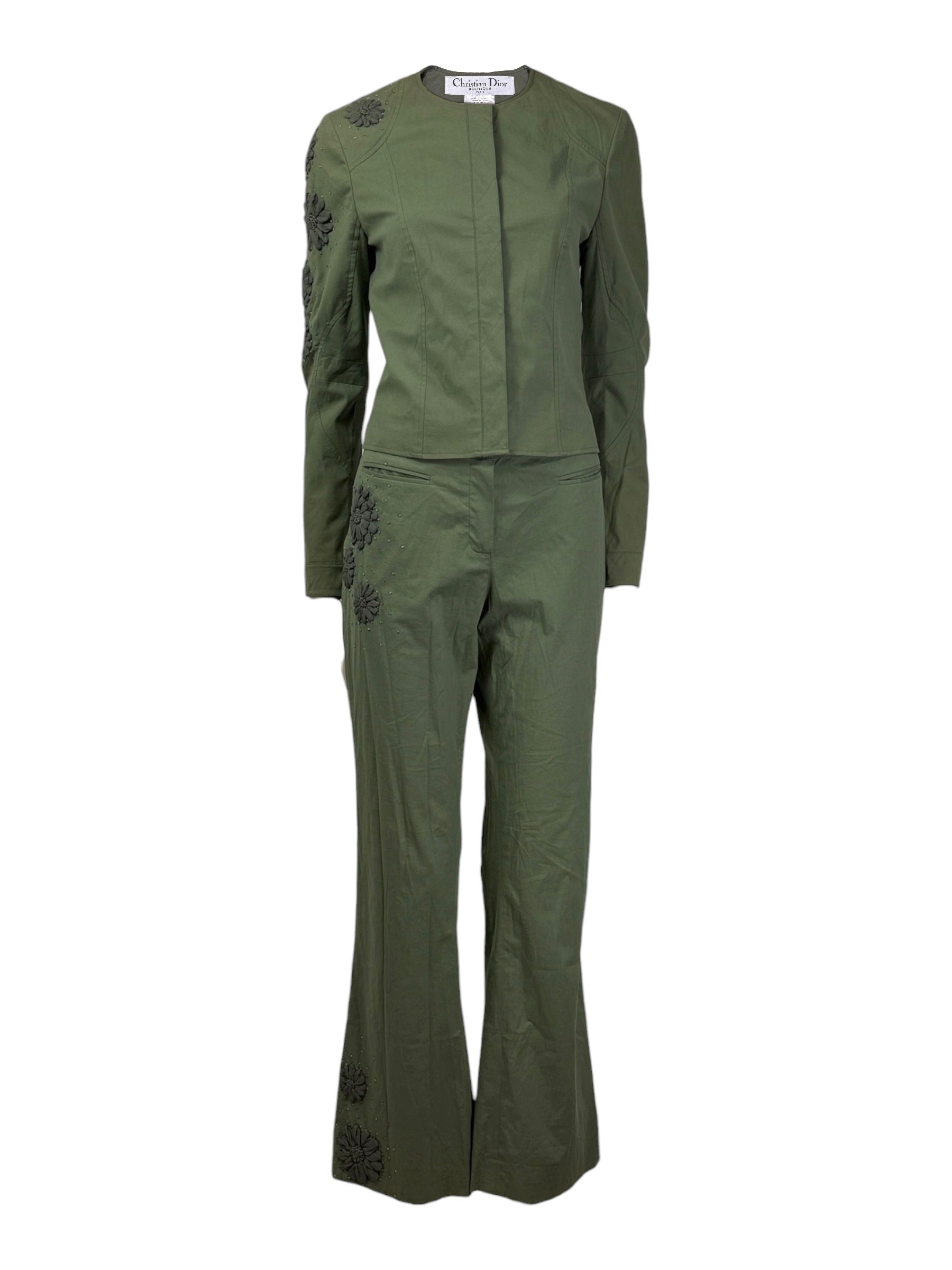 Christian Dior John Galliano Spring 2003 green pant set