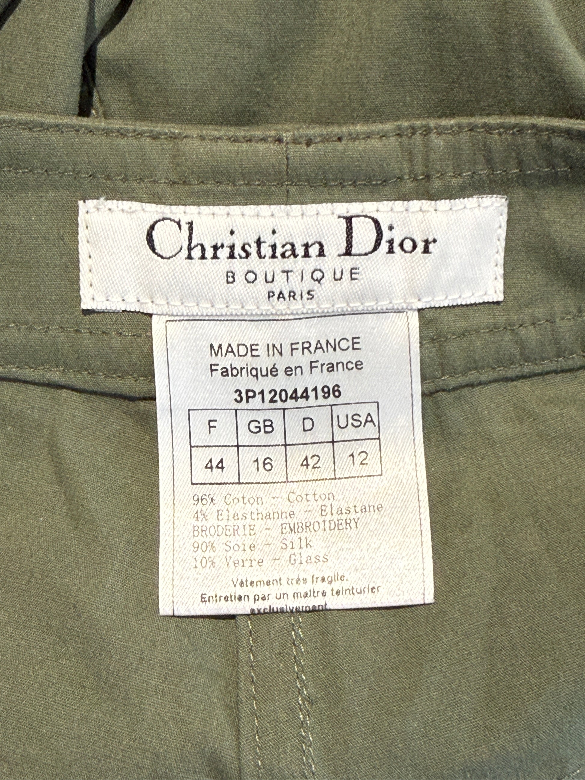 Christian Dior John Galliano Spring 2003 green pant set
