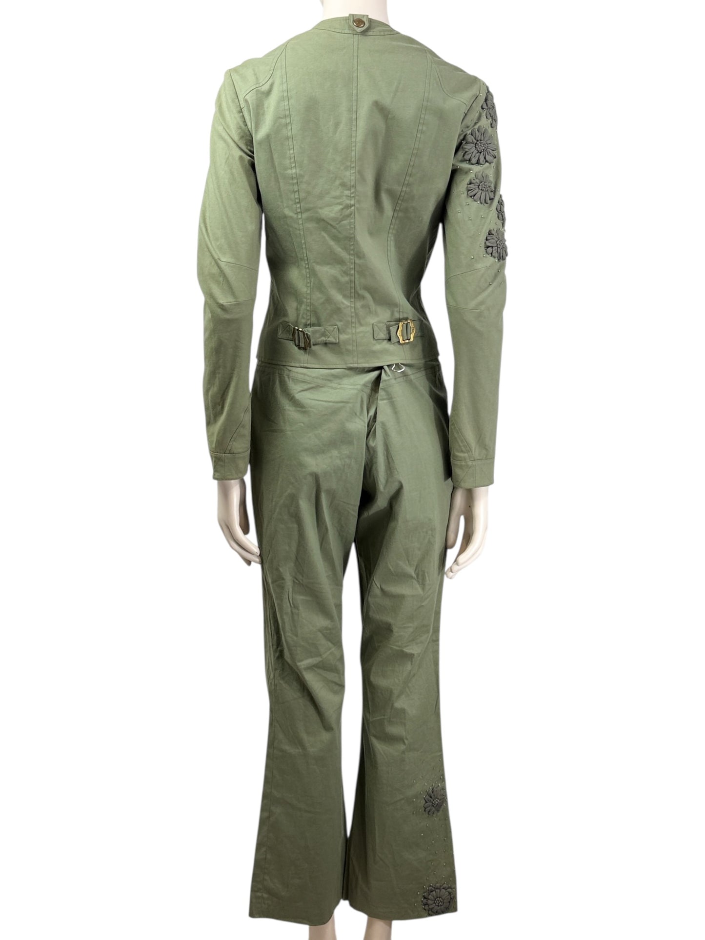 Christian Dior John Galliano Spring 2003 green pant set