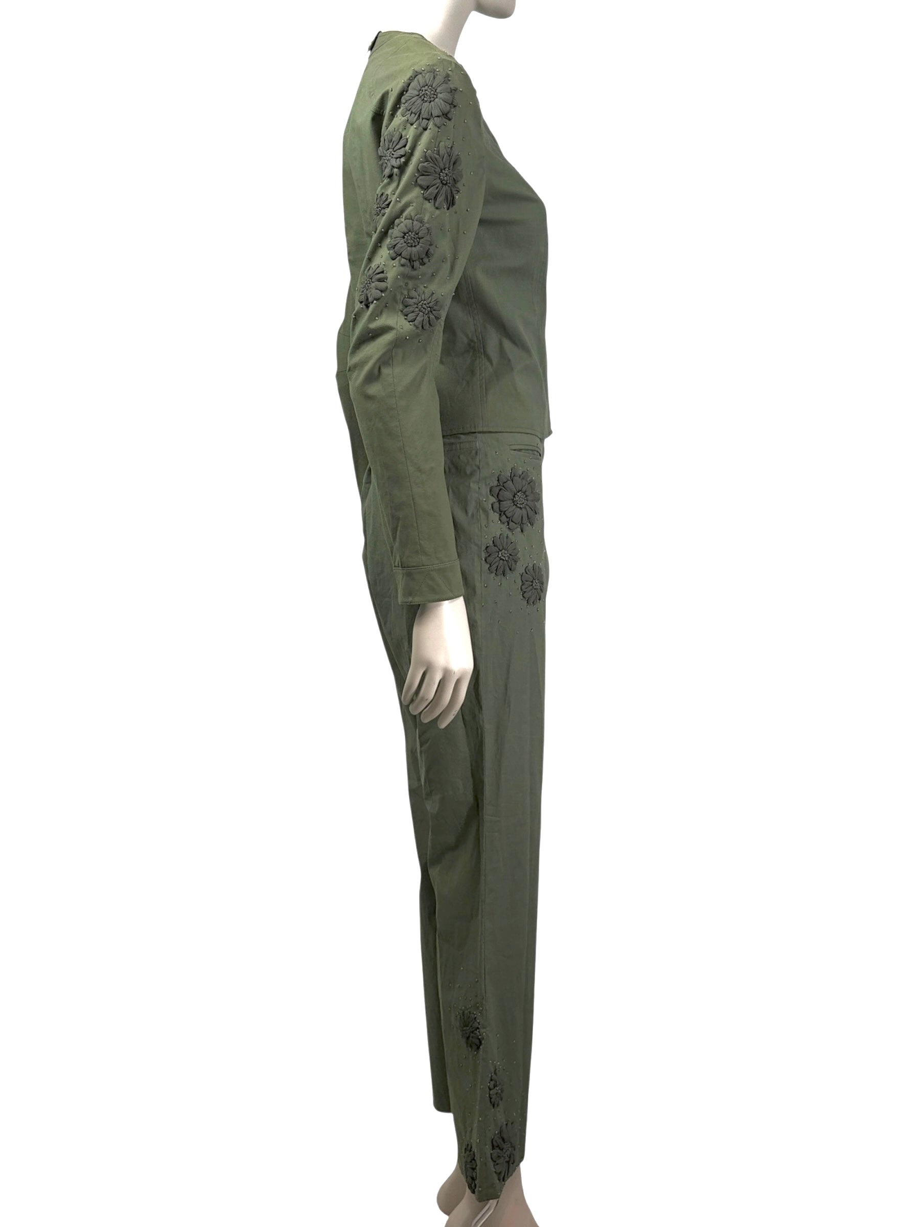 Christian Dior John Galliano Spring 2003 green pant set