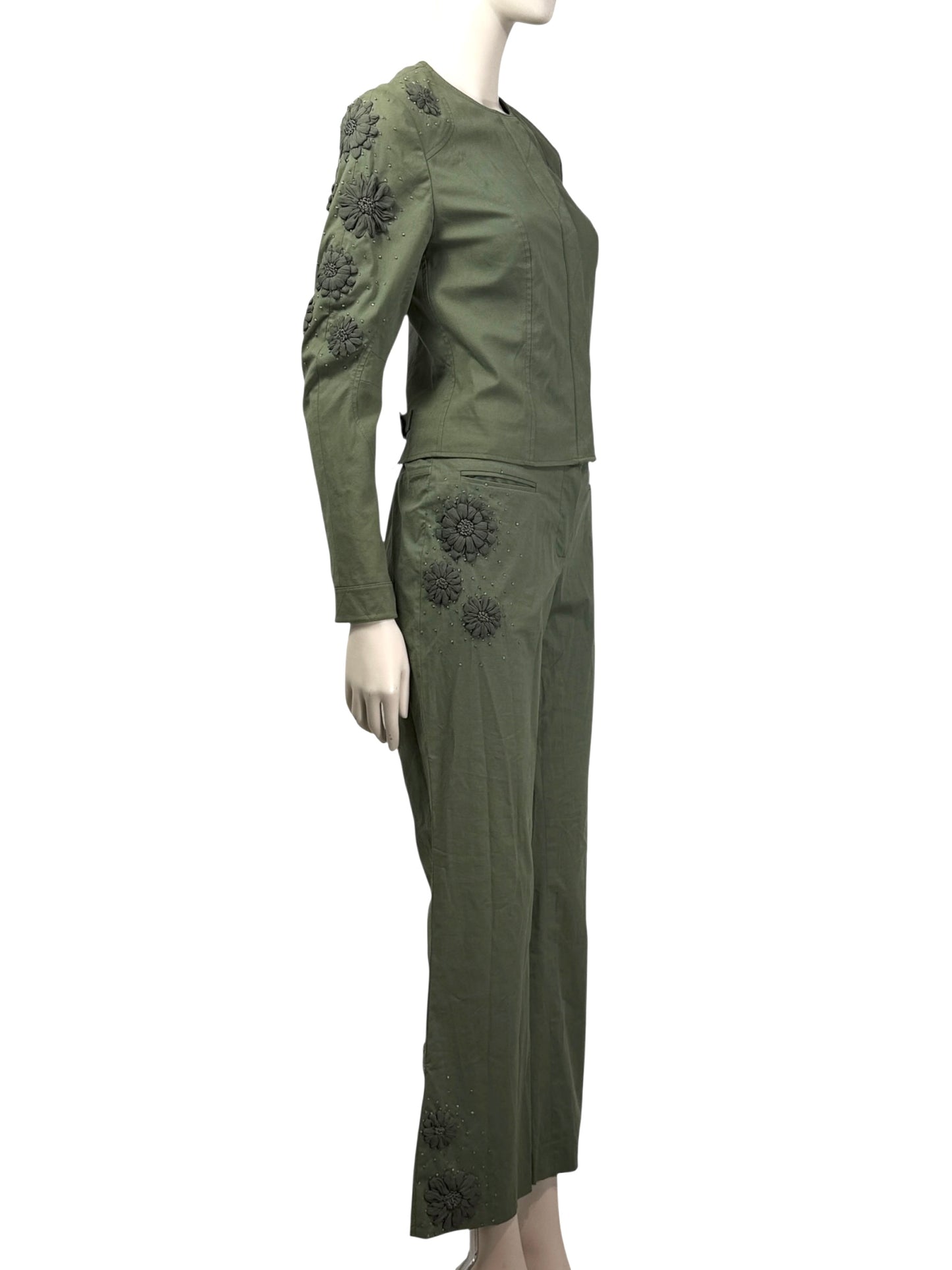 Christian Dior John Galliano Spring 2003 green pant set