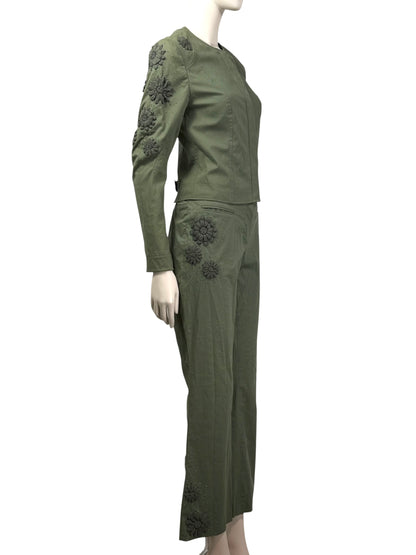 Christian Dior John Galliano Spring 2003 green pant set