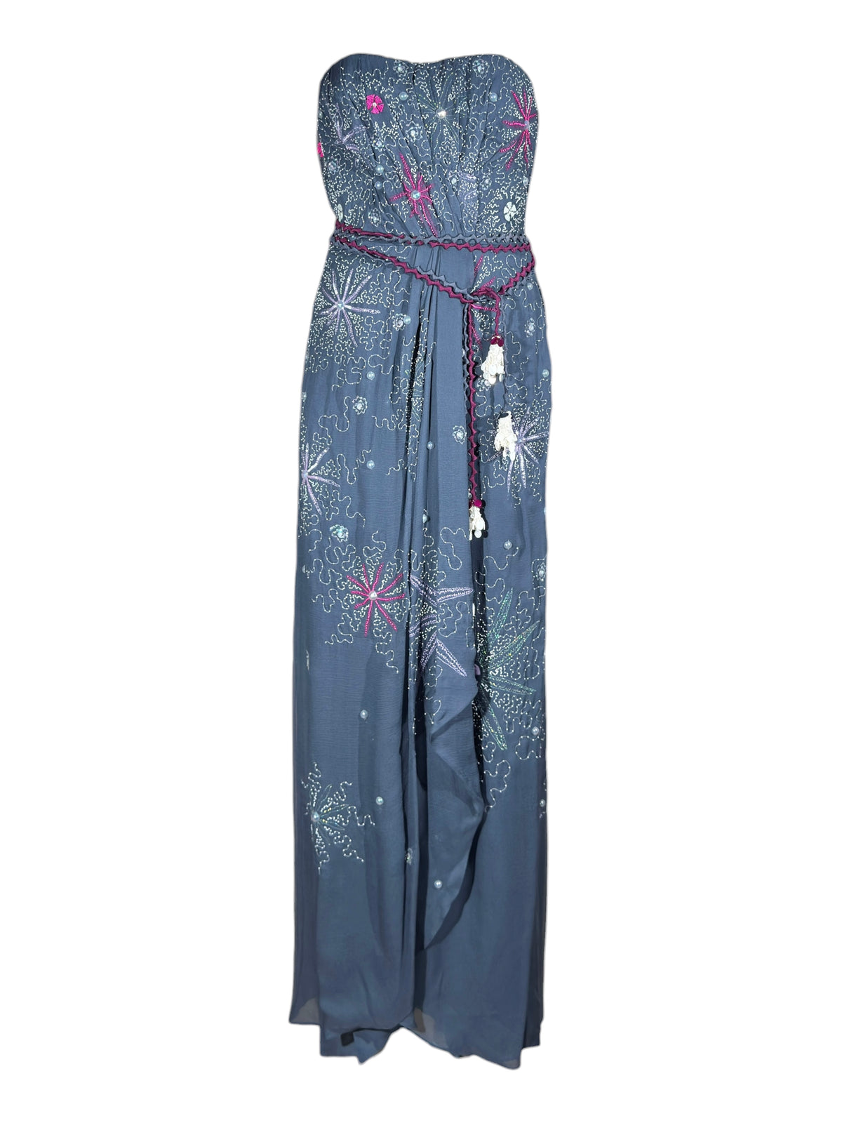 Christian Dior John Galliano Spring 2011 Look 42 Maxi bustier embroidered dress