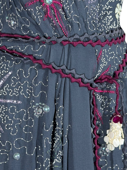 Christian Dior John Galliano Spring 2011 Look 42 Maxi bustier embroidered dress