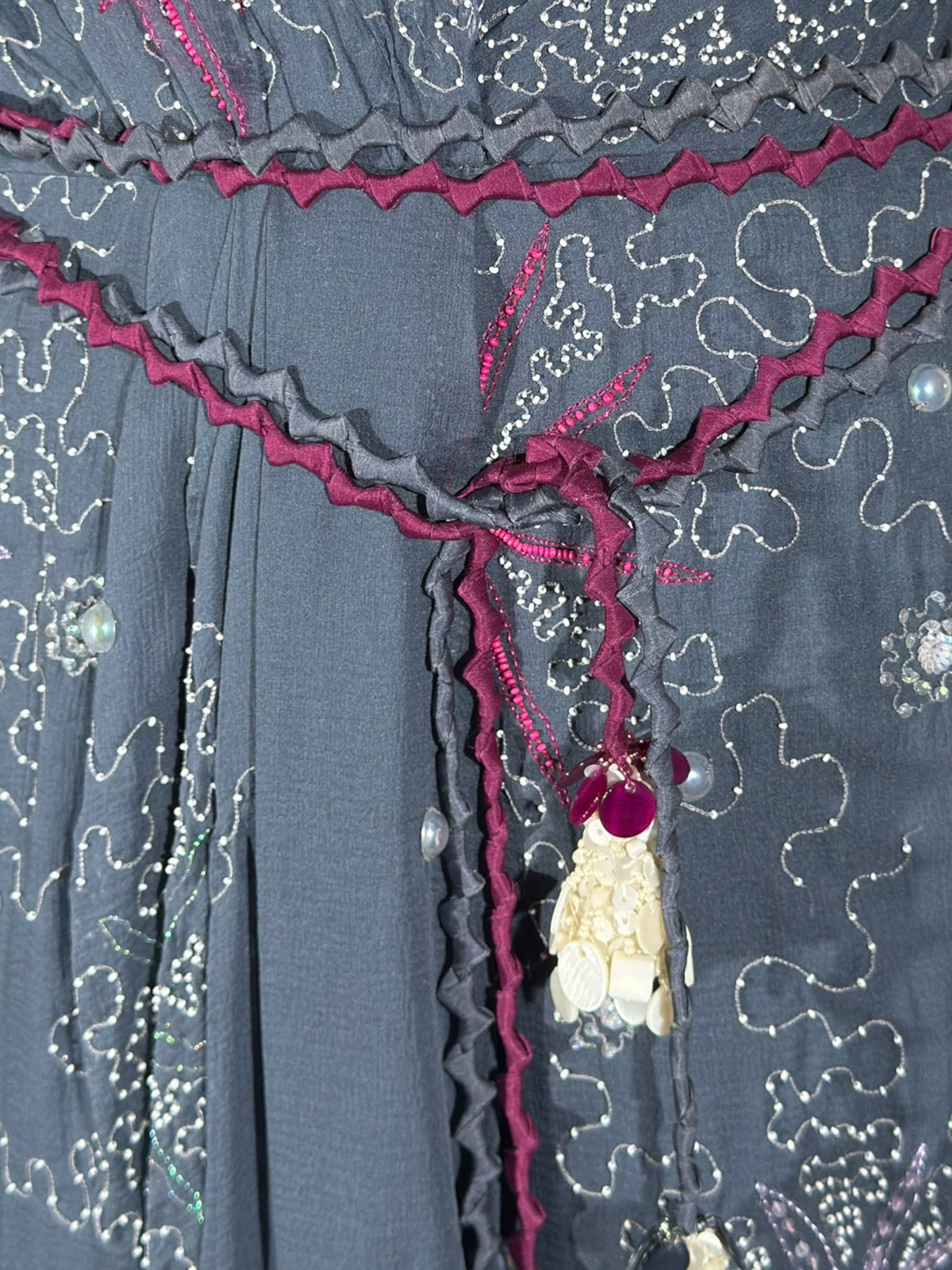 Christian Dior John Galliano Spring 2011 Look 42 Maxi bustier embroidered dress