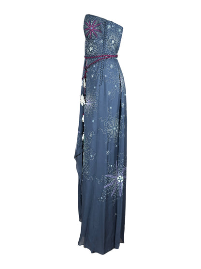 Christian Dior John Galliano Spring 2011 Look 42 Maxi bustier embroidered dress