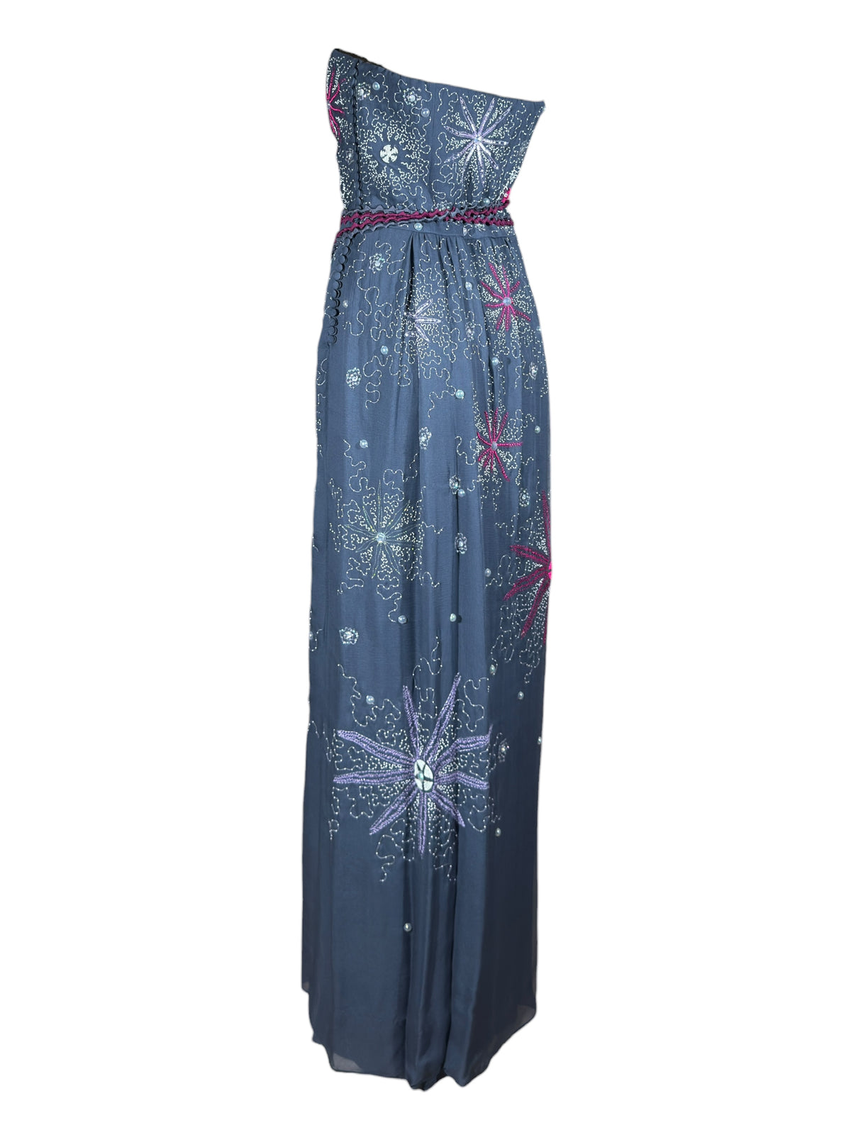 Christian Dior John Galliano Spring 2011 Look 42 Maxi bustier embroidered dress