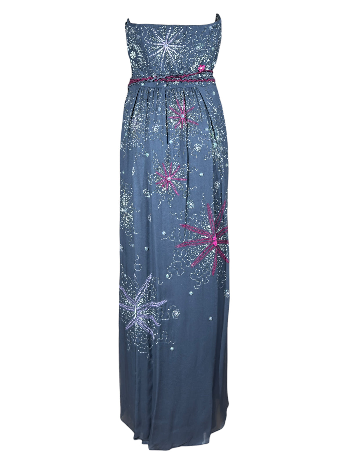Christian Dior John Galliano Spring 2011 Look 42 Maxi bustier embroidered dress