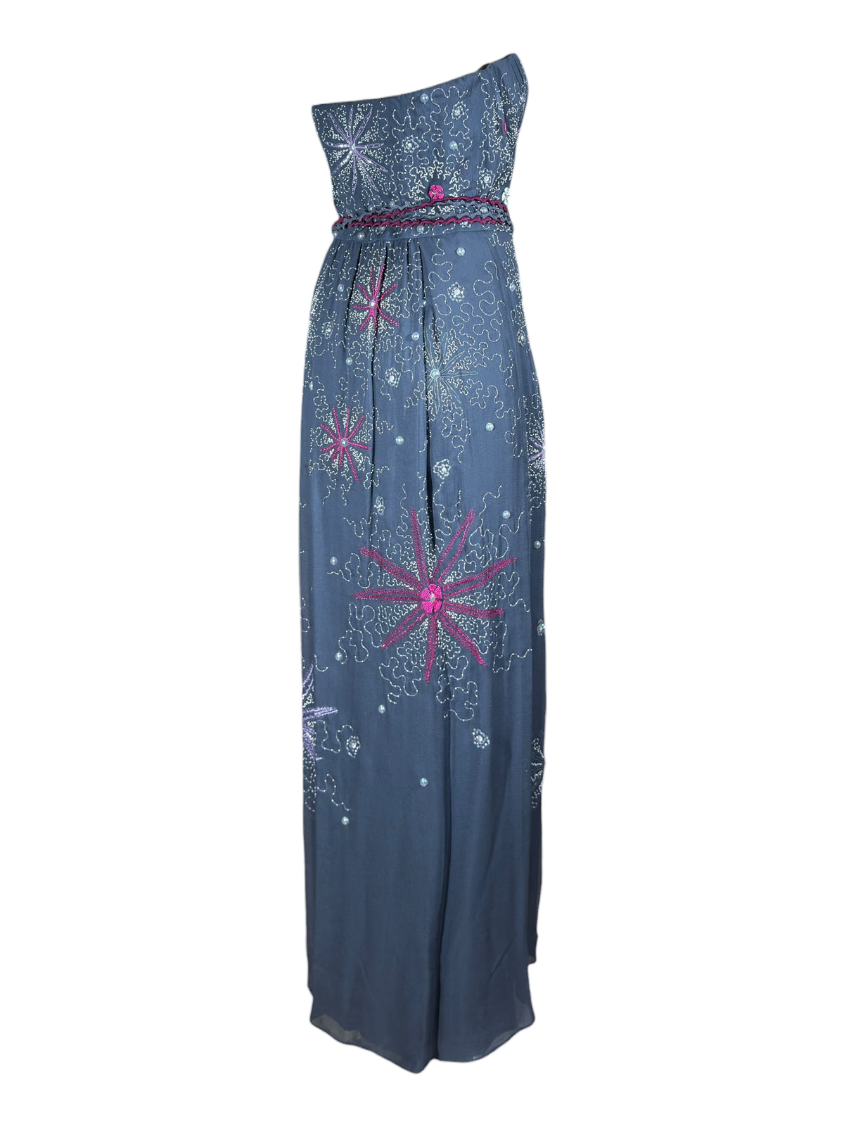 Christian Dior John Galliano Spring 2011 Look 42 Maxi bustier embroidered dress