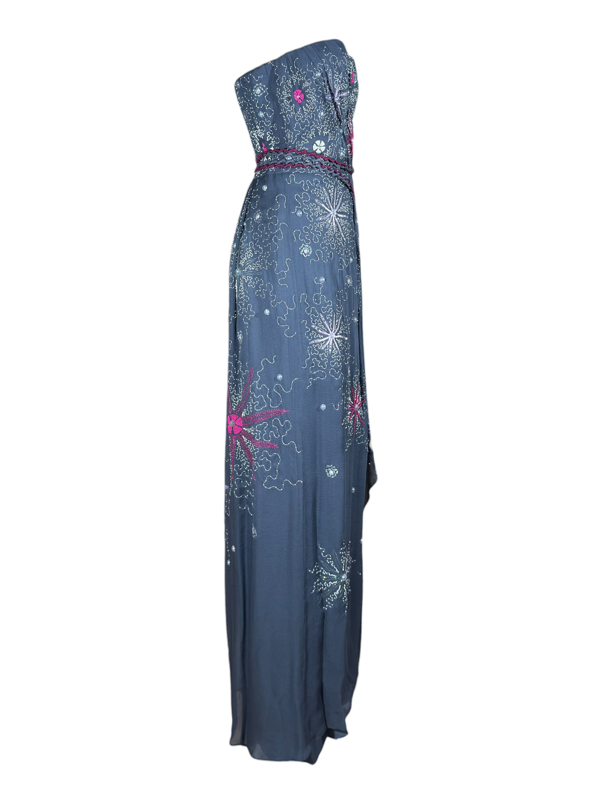 Christian Dior John Galliano Spring 2011 Look 42 Maxi bustier embroidered dress