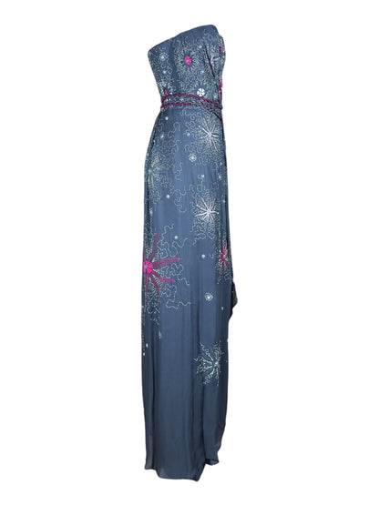 Christian Dior John Galliano Spring 2011 Look 42 Maxi bustier embroidered dress